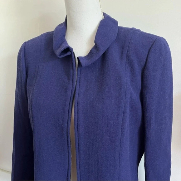 Armani Collezioni • NWT $1295 Blueish Purple Zip Front Giacca Blazer - Picture 3 of 10